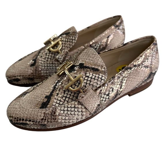 NEW Cole Haan Snake Print Embossed Leather Loafers Slip-On Flats Shoes Size 5 - Picture 2 of 9